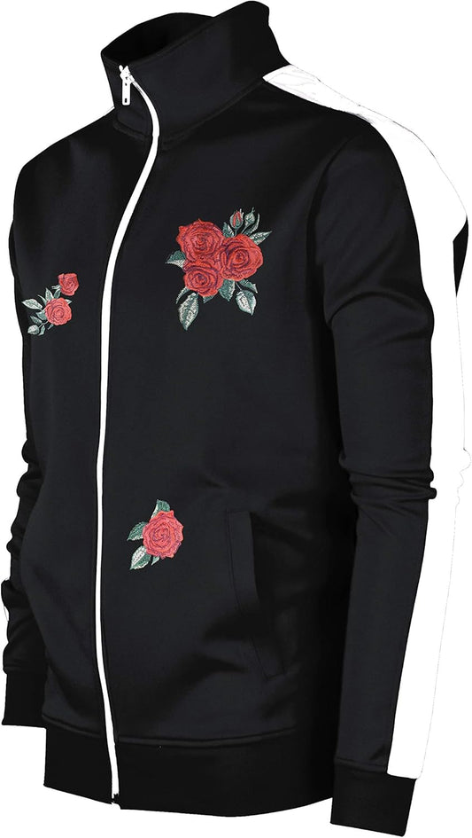 Mens Urban Hip Hop Premium Track Jacket - Slim Fit Side Taping Sportswear Urbanwear Streetwear Top